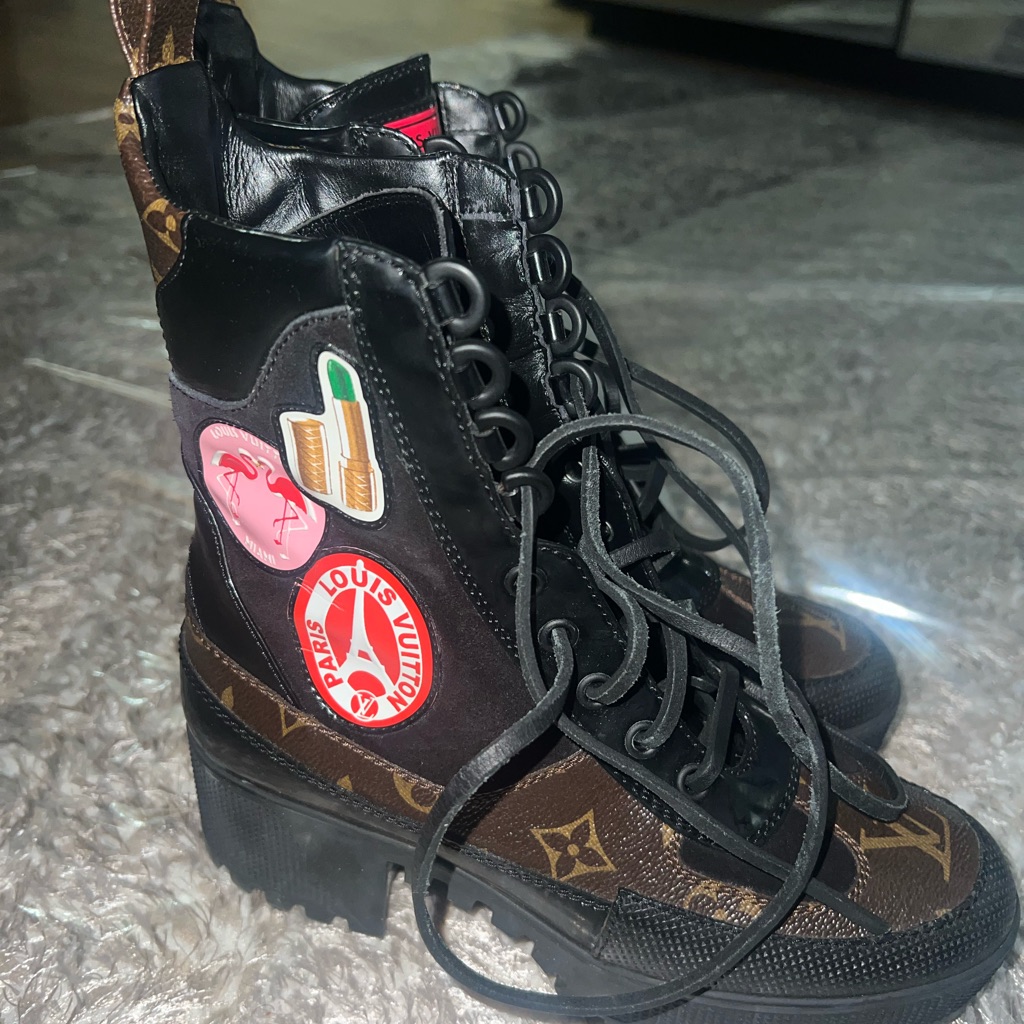 Lv Logo Boots Monogram Boots.